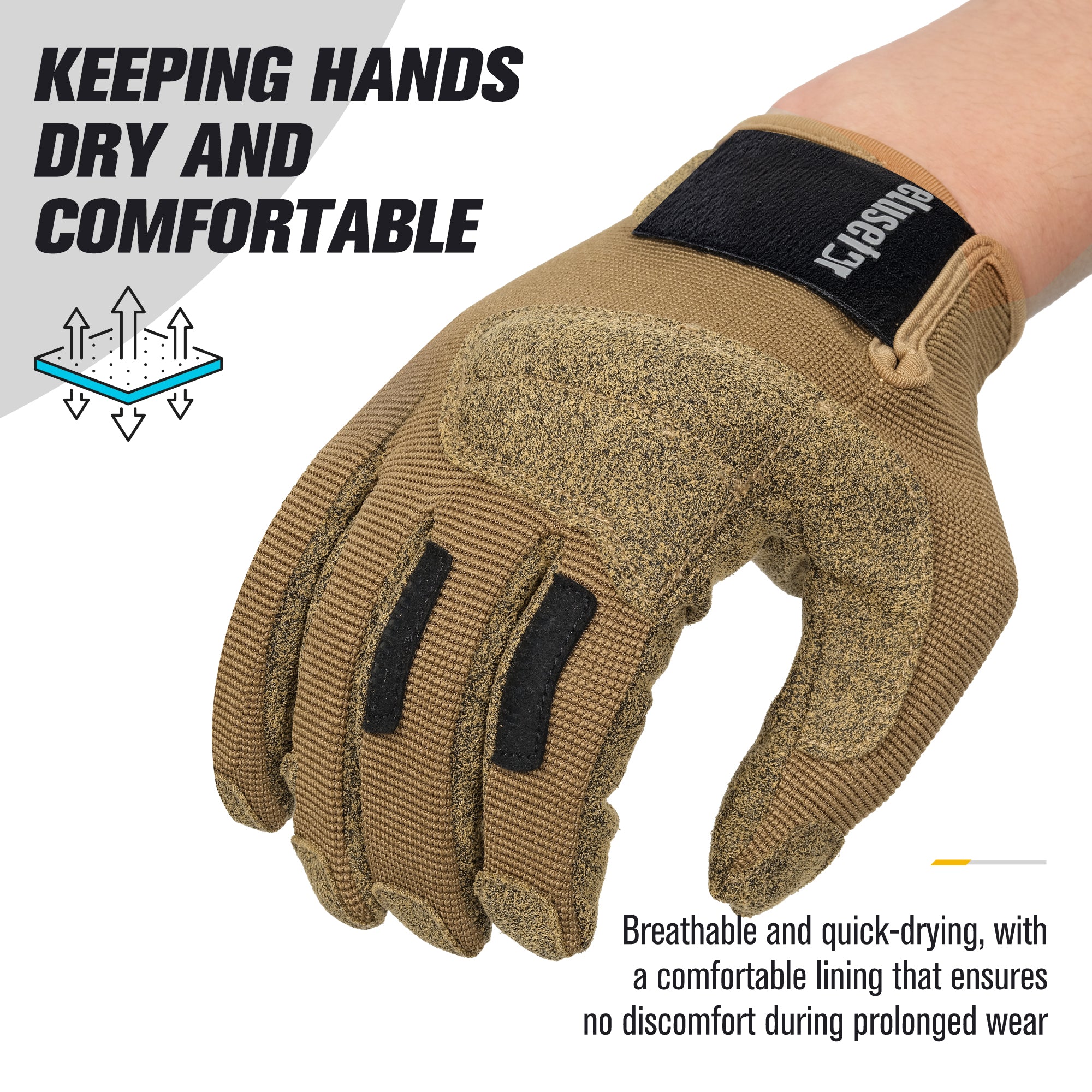 Controller Plus Upgarded Tactile Shooting Glove: Patented Wrap-Fingers Design, 360° Touchscreen Freedom, Customizable Badge
