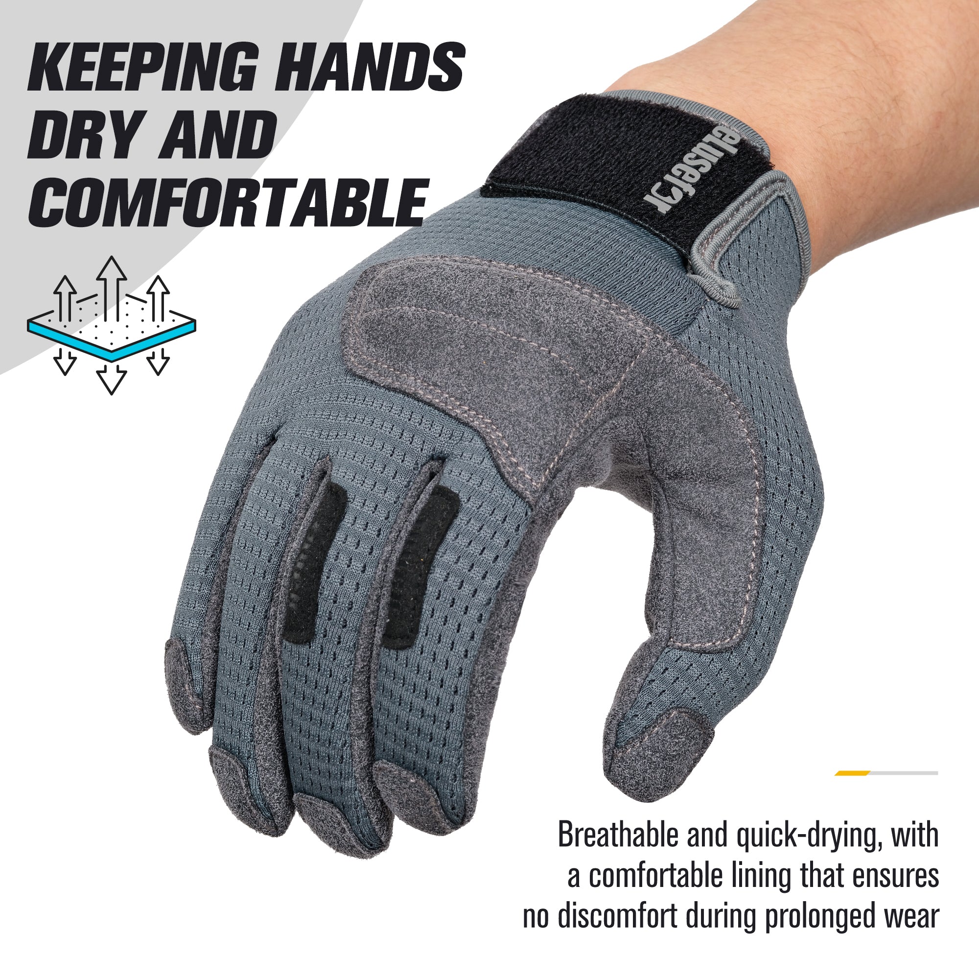 Natural Tactile Shooting Glove: Seamless Wrap-Fingers Design, 360° Touchscreen Freedom, Customizable Badge