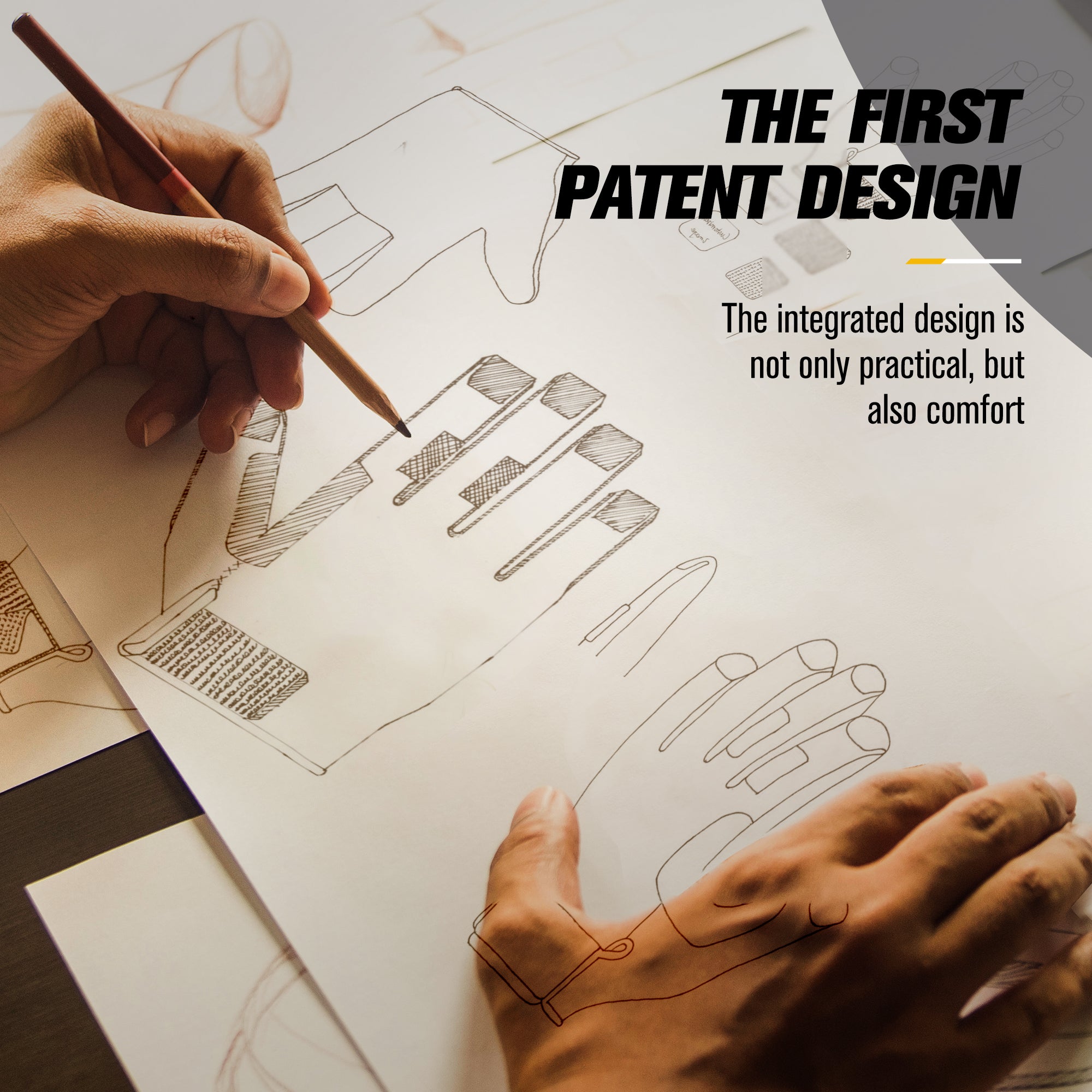 Natural Tactile Shooting Glove: Seamless Wrap-Fingers Design, 360° Touchscreen Freedom, Customizable Badge