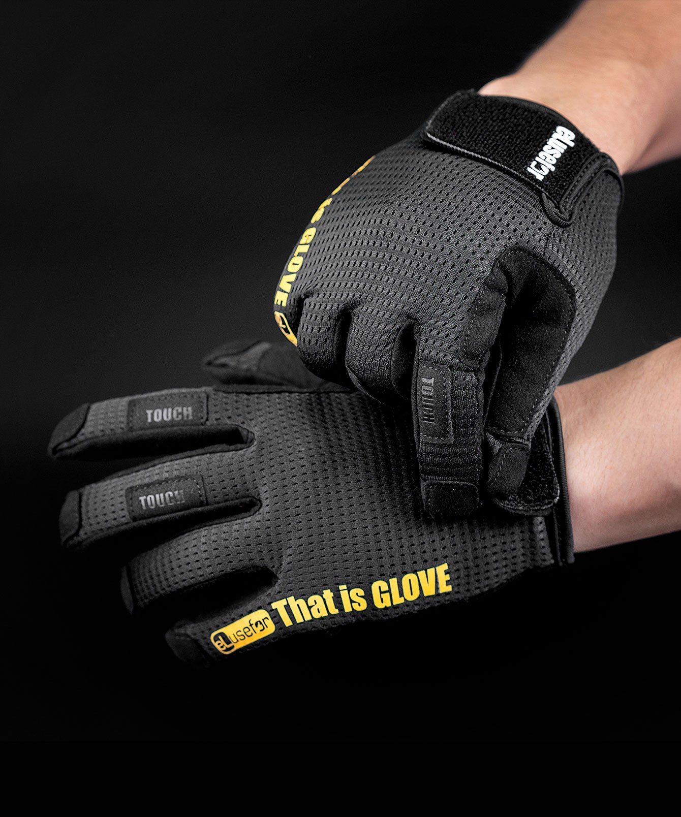 ControllerUltra Work Gloves - Ultra Durable, Stable Performance, 2Way Touch, BadgeFlex for Add-on Badges, Black