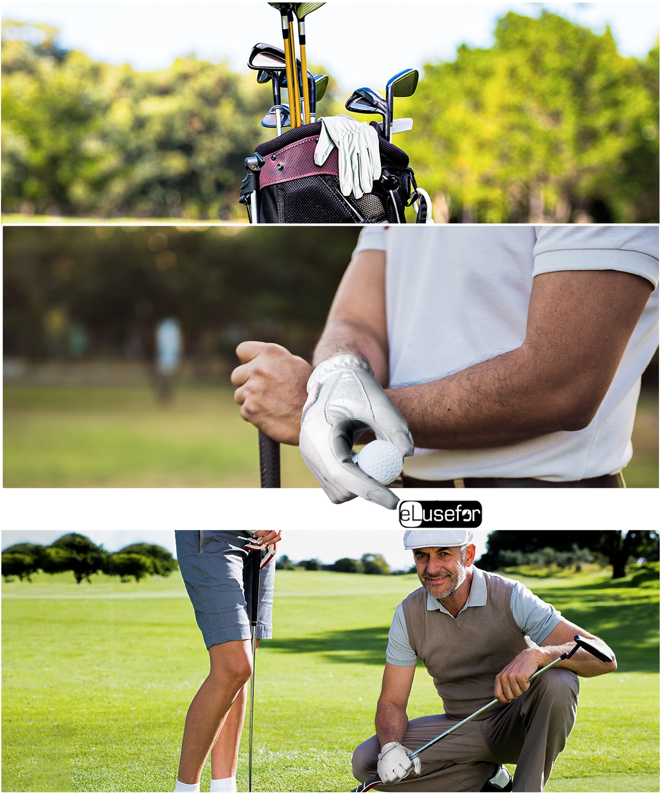 PrecisionPro Men's Golf Glove, Cabretta Leather, Not for Badges