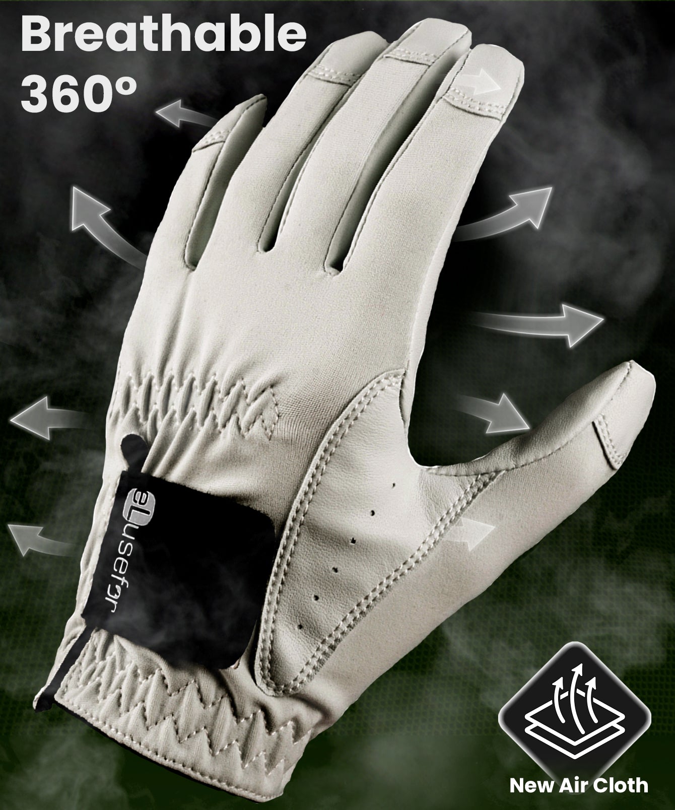 Precision Men‘s Golf Glove, Tech PU, Second Skin, BadgeFlex for Add-on Badges