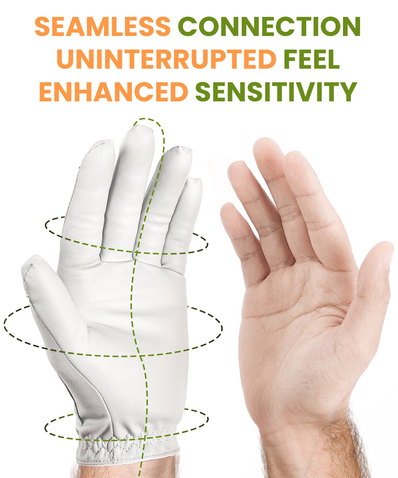 Precision Men‘s Golf Glove, Tech PU, Second Skin, BadgeFlex for Add-on Badges