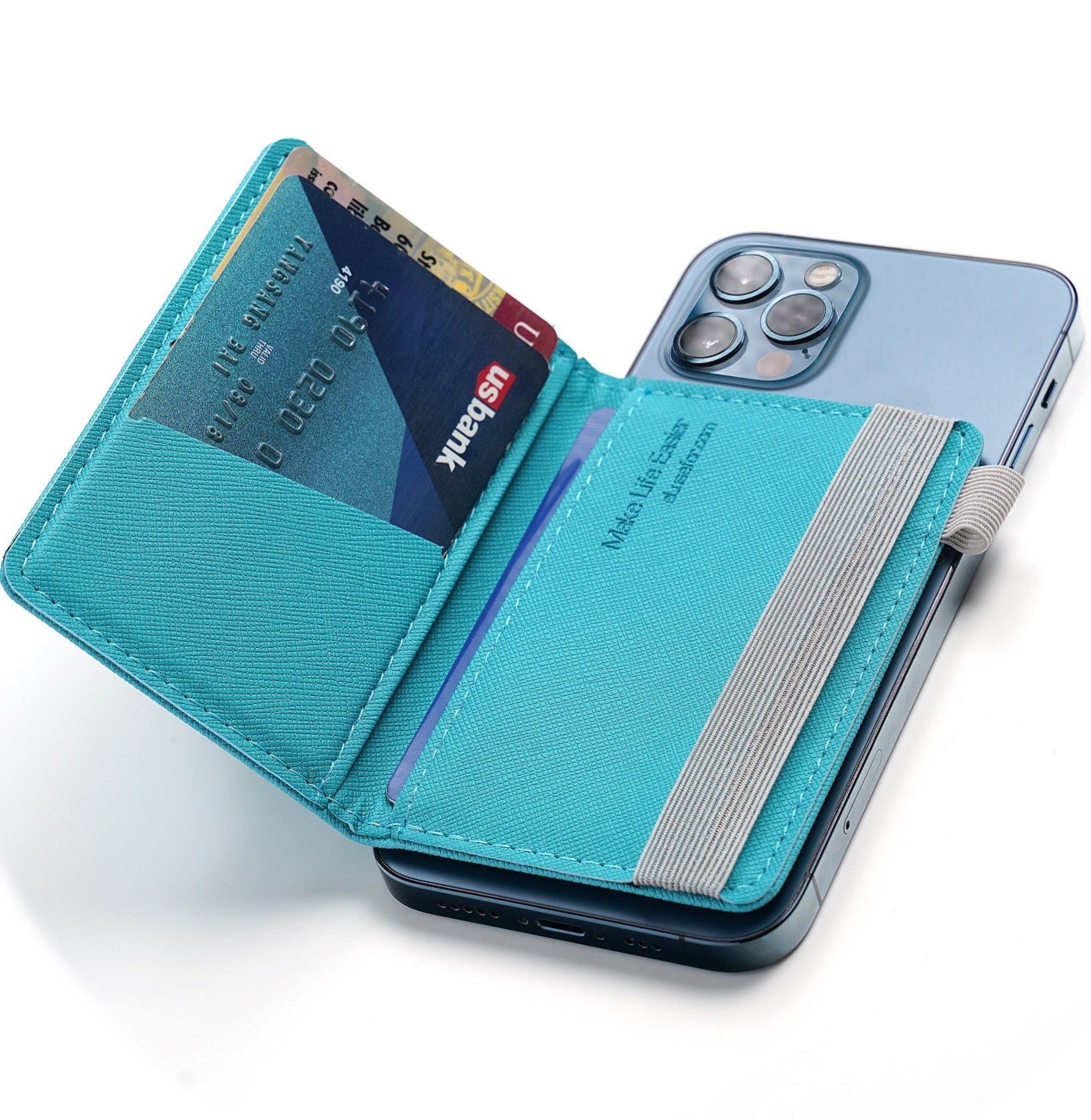 Evelyn Stick-On Phone Wallet for 6 Cards, Cash, IDs and more
