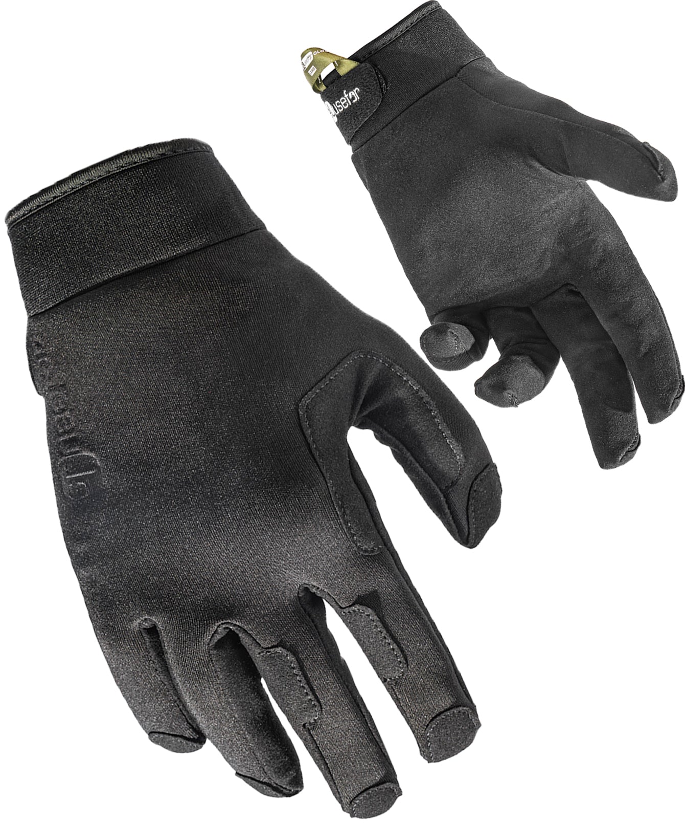 Captain Men's EDC Gloves, .75mm Super Soft Palm, 2Way Touch, Not for Badges, Black