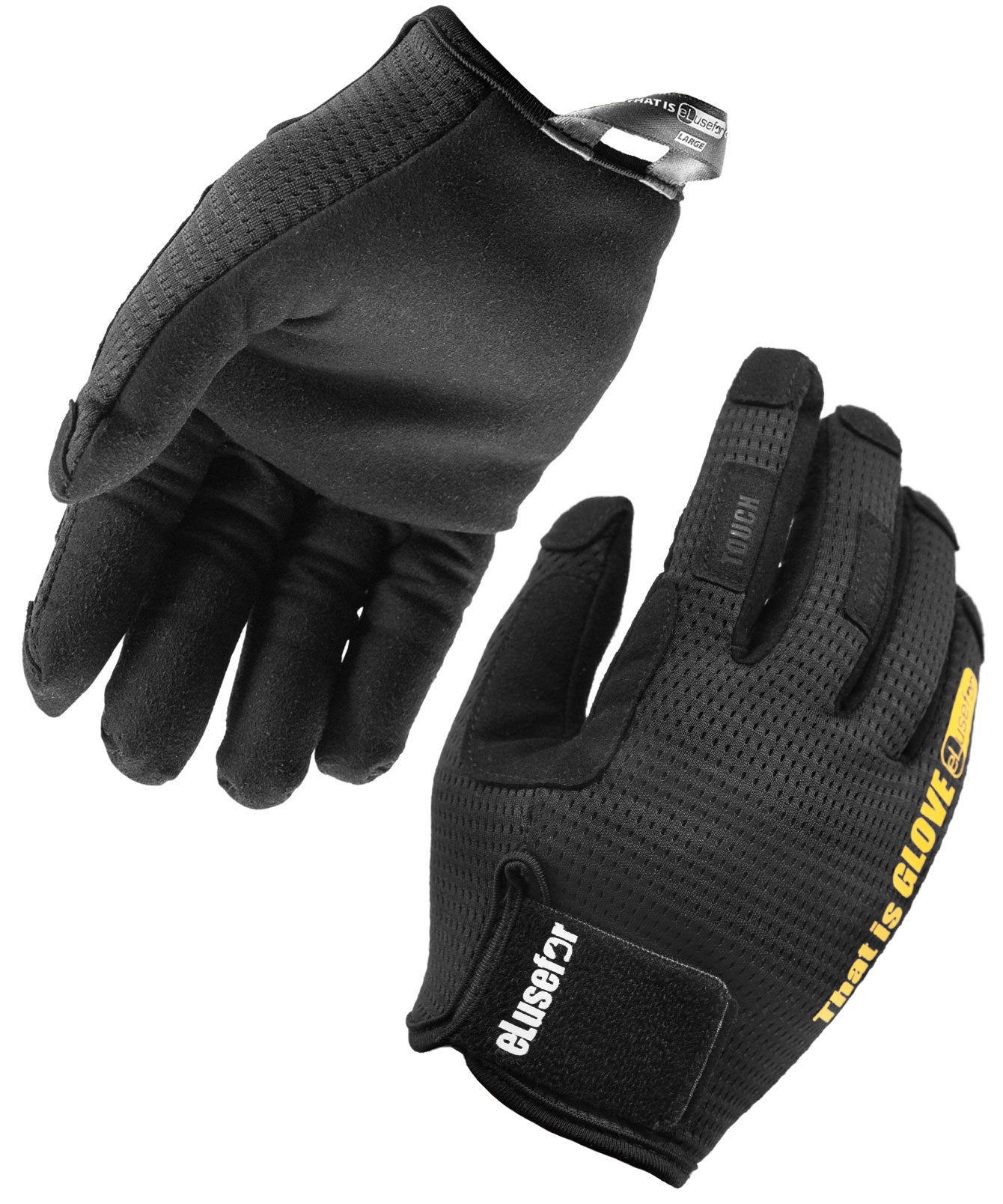 ControllerUltra Work Gloves - Ultra Durable, Stable Performance, 2Way Touch, BadgeFlex for Add-on Badges, Black