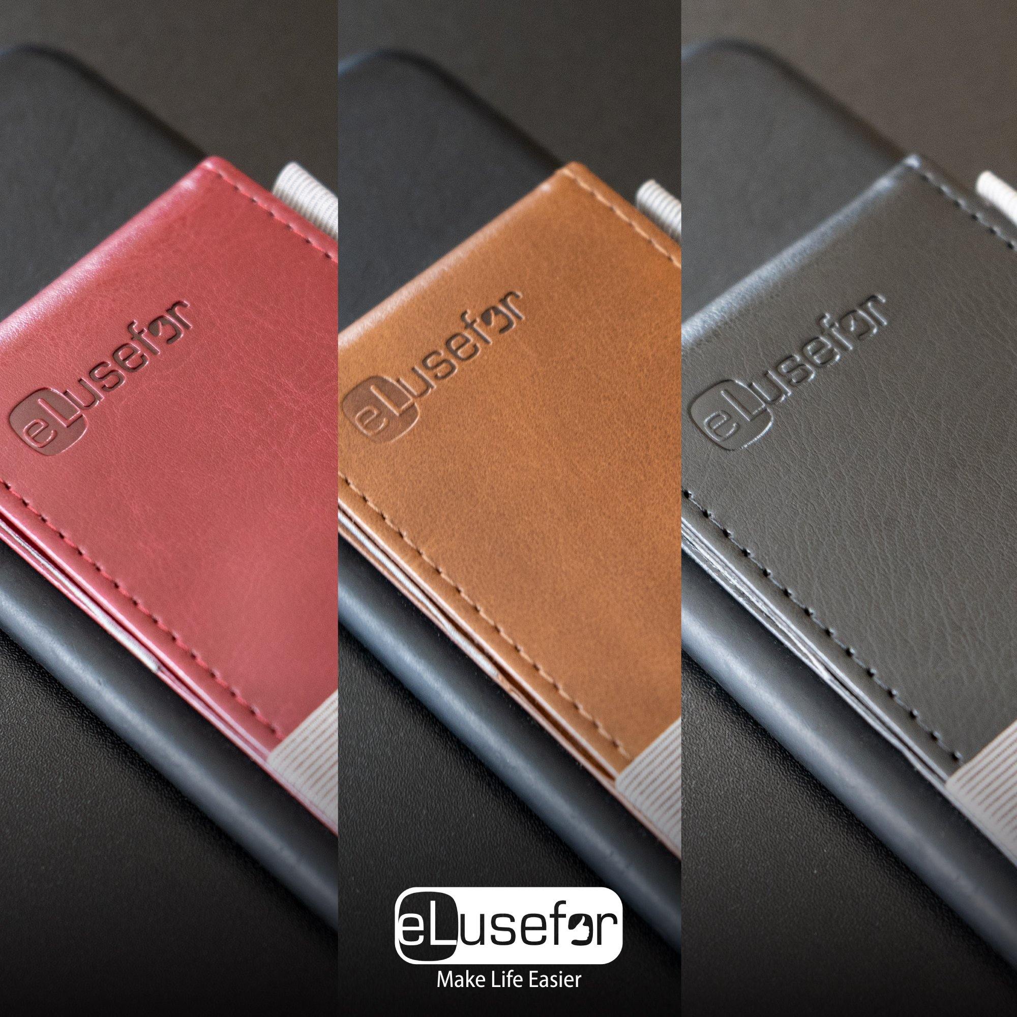 Liam Stick-on Wallet for Back of iPhone or Android Case | Vegan Leather - eLusefor